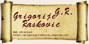 Grigorije Rašković vizit kartica